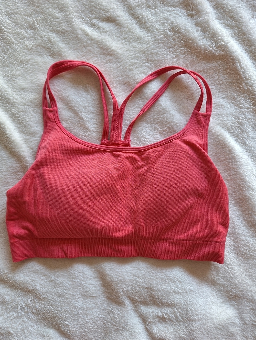 Zella Nordstrom Strappy Racerback Sports Bra Large - Coral - LIKE NEW! 🧘‍♀️